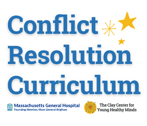 Large blue text reads Conflict Resolution Curriculum