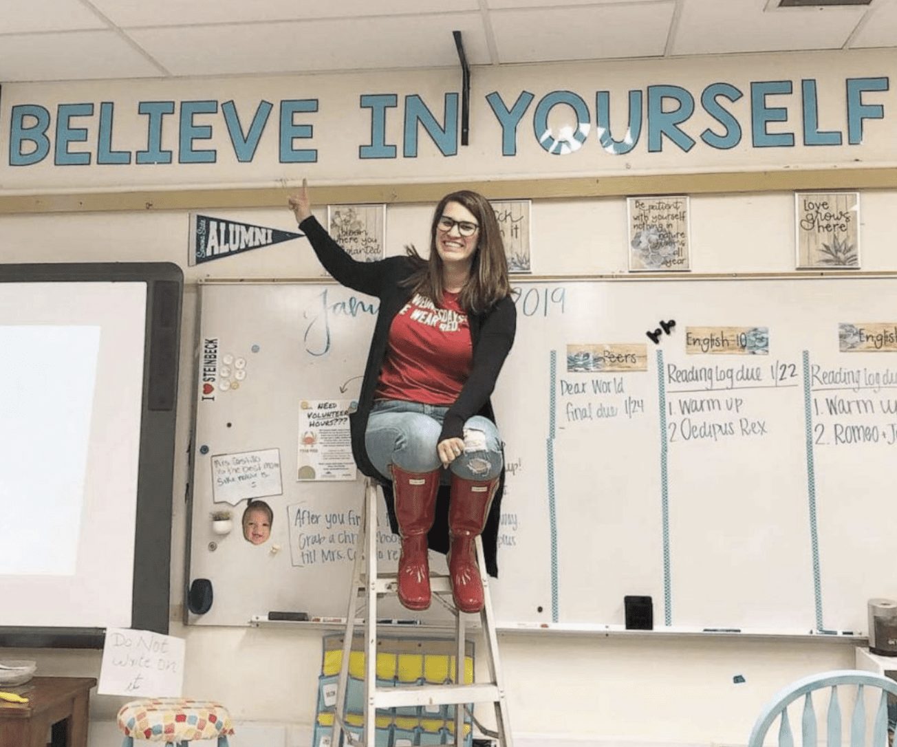 Erin Castillo in her classroom