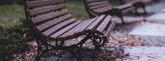 Teen loneliness - Empty bench