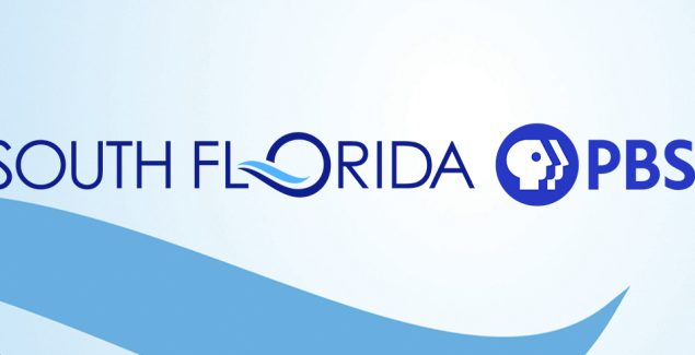 South Florida PBS logo - light blue background with dark blue font
