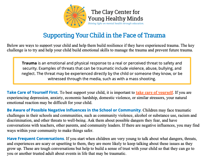 What Do I Do If My Child Is Bullied?  MGH Clay Center for Young Healthy  Minds