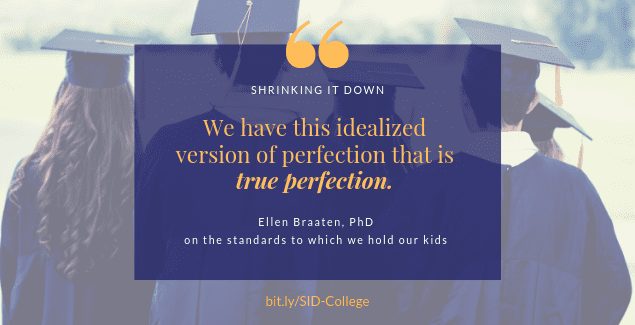 Quote from Ellen Braaten - "We have this idealized version of perfection, which is true perfection."